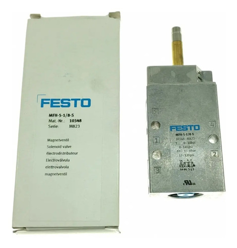 Used 1PC FESTO MFH 5/3G 1/8 B 30484 Air Solenoid Valve Fast delivery