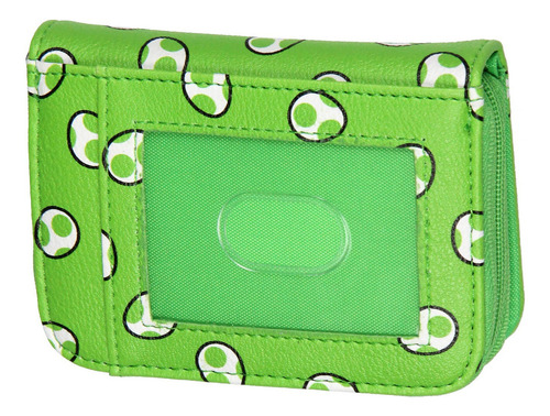 Cartera Mujer Super Mario Nintendo Yoshi Monedero Color Verde Diseño De La Tela Liso