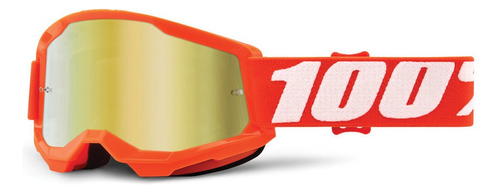 Strata 2 Youth Goggle Orange - Mirror Gold Lens Color De La Lente Dorado Color Del Armazón Naranja Talla Unitalla