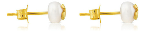 Pendientes Tous Bear En Oro Y Perla Color Dorado