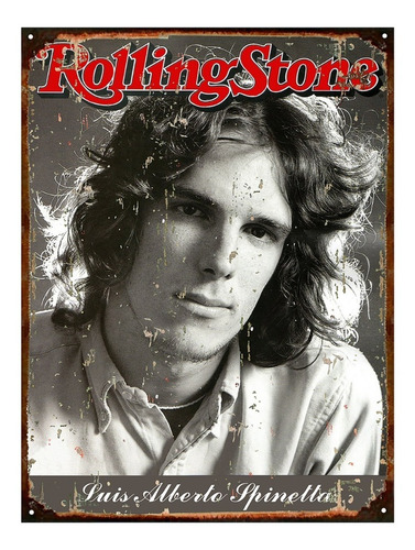 Cartel De Chapa Portada Revista Rolling Stones Spinetta P486