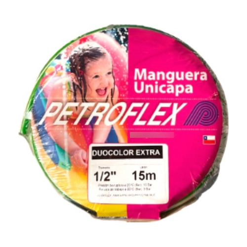 Manguera Riego 1/2 15 Mts  Bicolor Petroflex