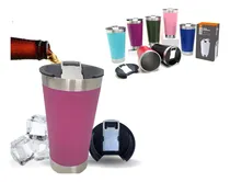 Comprar Copo Térmico Caneca Cerveja Café Em Inox Com Abridor Violeta Pink Copo Térmico 473ml Com Tampa E Abridor Para Cerveja