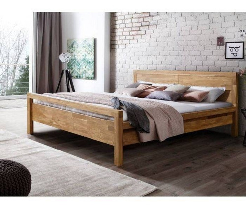 Imagen 2 de 3 de Cama Doble De Madera Maciza 100% Flormorado Ref: Maciza43
