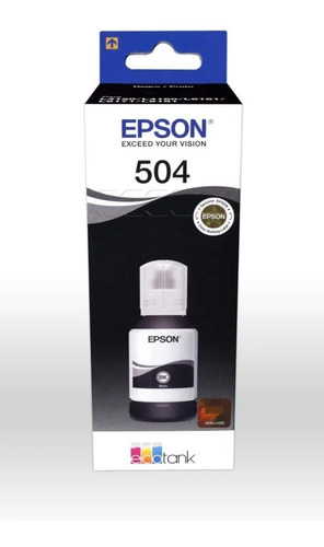 Botella De Tinta Negro 504 Epson Pigmentada 127ml Itech*