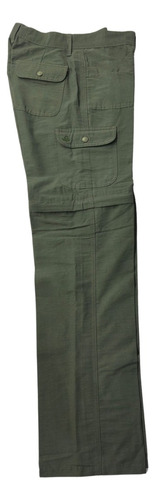 Pantalon Cargo Desmontable Dama Trekking - Gaucho Verde Musgo 42