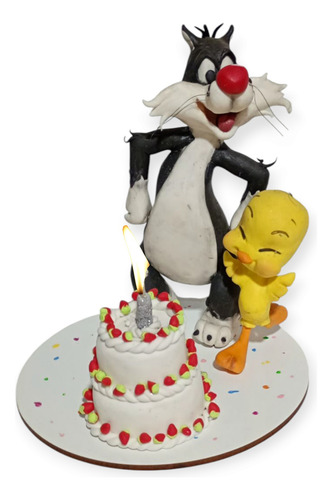 Adorno Para Torta Vela Silvestre Negro Silvestre
