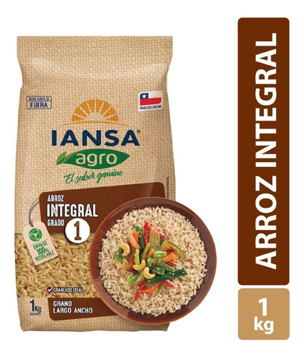 Arroz Iansa Agro Integral G1 Bolsa 1 Kg