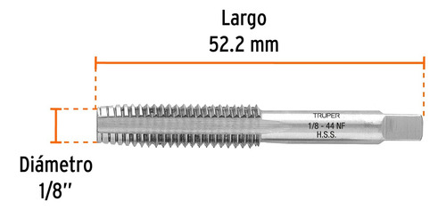 Macho Semicónico 5/32x36 Cuerda Fina Truper 11418