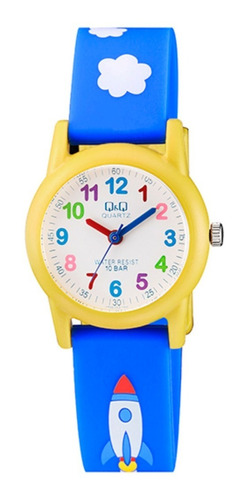 Reloj Infantil Para Niño Q & Q Cohete Análogo Vr99j003y