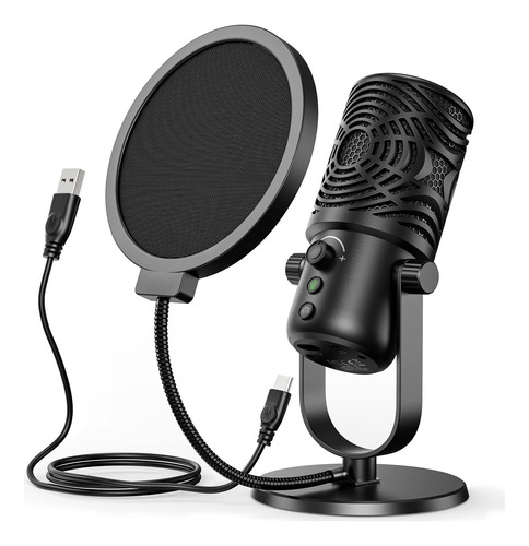 Oneodio Microfono Podcast Usb: Condensador Computadora Fm1