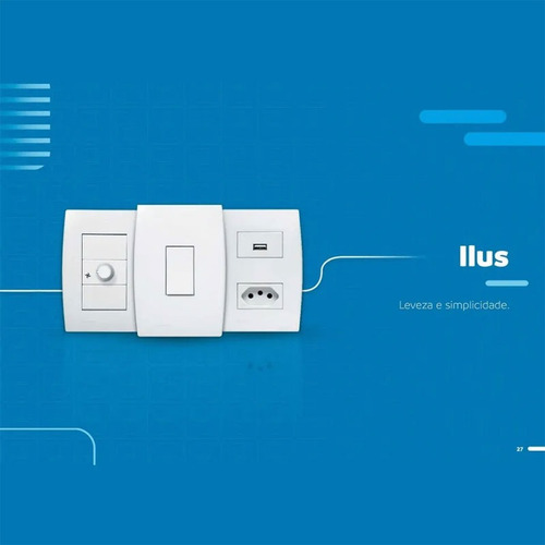 Conjunto Interruptor Duplo Paralelo 4x2 Ilus Siemens Soprano