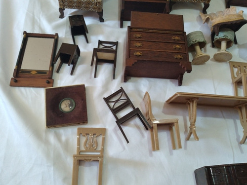 Imagen 8 de 9 de 2b Antiguo Muebles De Casa De Muñecas De Madera Renwal Otros