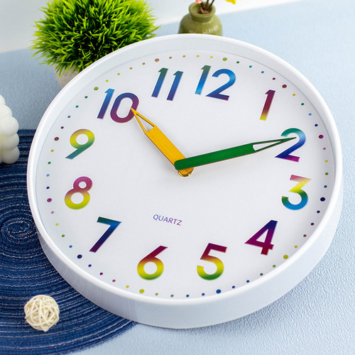 Reloj De Pared Infantil Fácil De Leer, Silencioso, No Hace T