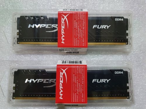 Memória Hyperx Fury, 16gb 2x8, 2666mhz, Ddr4,- Hx426c16fb3/8