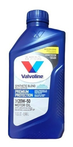 Aceite Valvoline 20w50 Semisintetico 