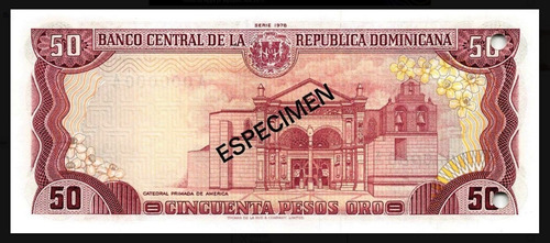 Bn8228 Rep. Dominicana 1978 50 Pesos Ouro Specimen Rara