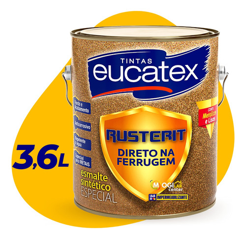 Tinta Esmalte C/ Fundo Galvanizado Metal Branco Cores 3,6l