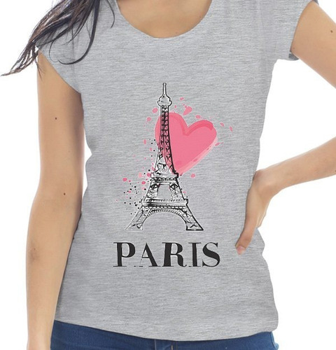 Remera París Corazón Mujer