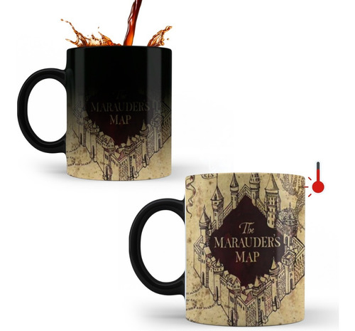 Taza Mágica De Cerámica Harry Potter Mapa Del Merodeador