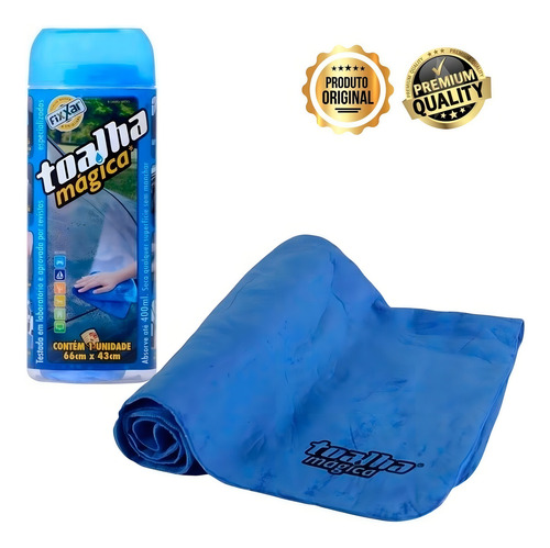 Toalha Mágica Fixxar Multiuso Absorve Água Limpa Seca Carro