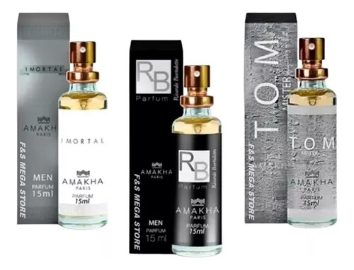 Kit 3 Perfume Masculino  Imortal + Rb + Tom Amakha Con Envio