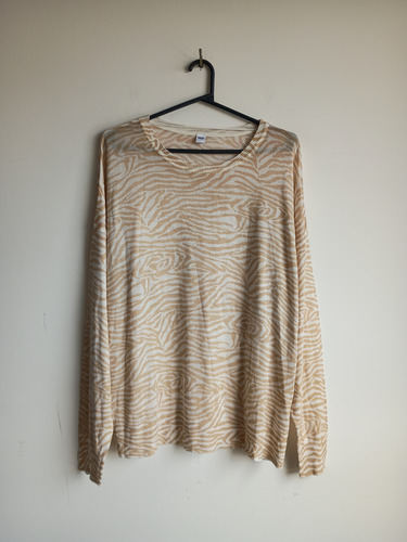 Sweater Ver Beige Animal Print, Talle Xl (Usado)