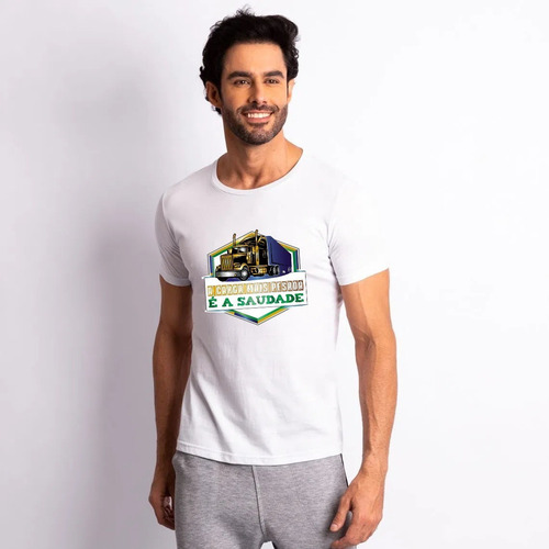 Imagem 3 de 5 de Camiseta Para Caminhoneiro - A Carga Mais Pesada É A Saudade