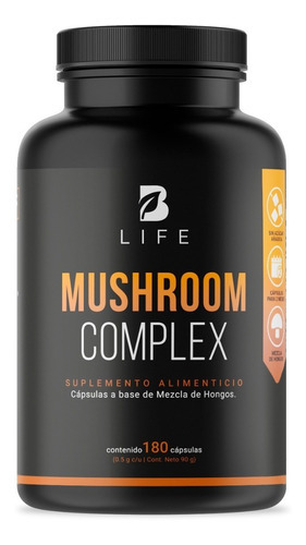 Complejo De Hongos De 180 Cápsulas, Mushroom Complex, B Life