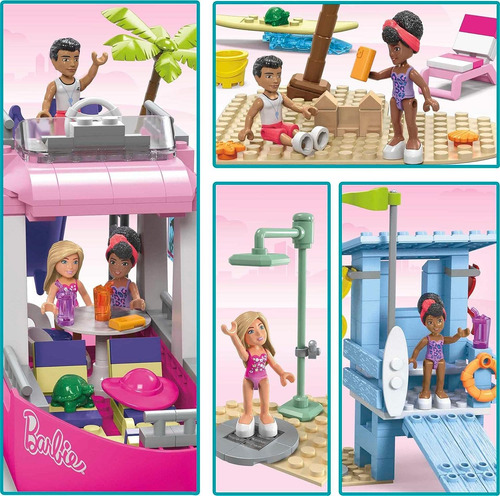 Mega Barbie Juguete Construcción Bote De Los Sueños Malib