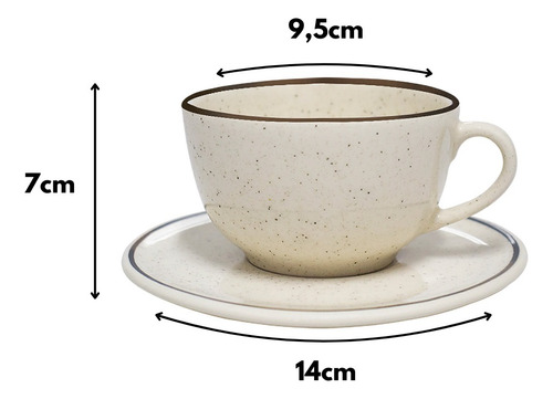 Juego X6 Tazas De Té + 6 Platos De Te Oxford Brisa 200cc