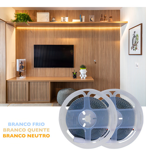 Super Fita Led 2835 Gold Sand Alto Brilho 15w/m 240 Led/m 5m