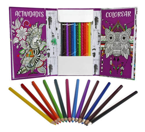 Color Zen Kit Arte Mandalas Para Colorear Incluye 12 Colores