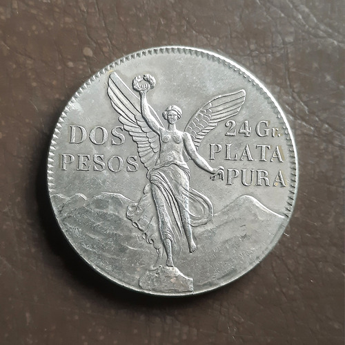 Moneda 2 Pesos 1921 Souvenir Victoria Alada