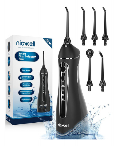 Water Dental Flosser Cordless For Teeth - Nicwell 4 Modes De