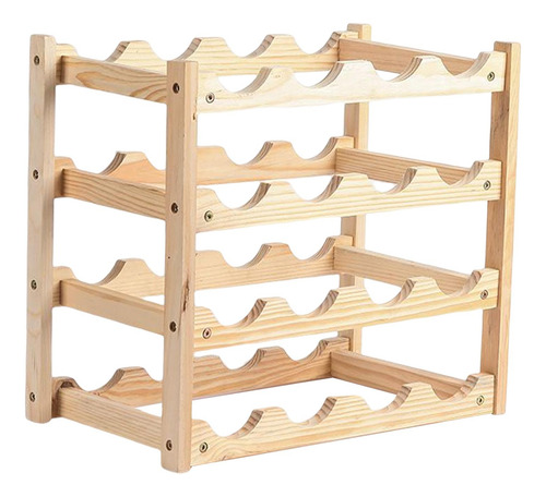 Estante Para Vino,, Organizador De Portavasos Para 4 Capas