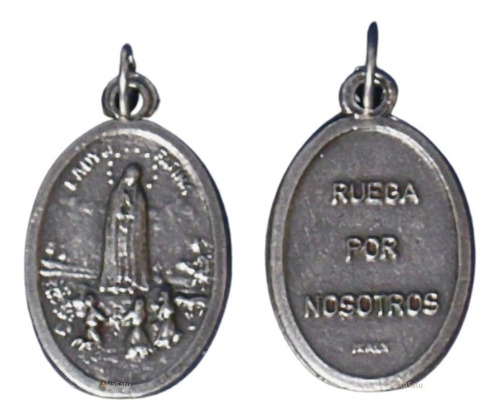 10 Medalla Dije Virgen De Fatima 22mm Italy Souvenirs
