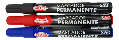 Set 3 Plumones Permanente S60 Artel