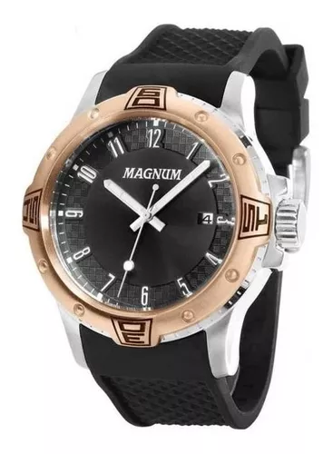 Relógio Masculino Magnum Automático Luxo Dourado Original Cor Do Bisel  Igual As Imagens Cor Do Fundo