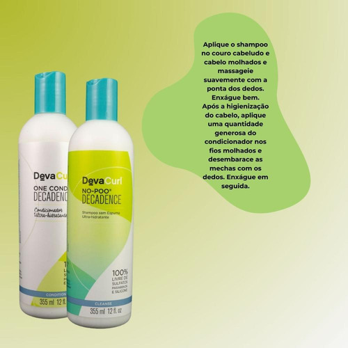 Devacurl No-poo Decadence Kit Shampoo E Condicionador 355ml