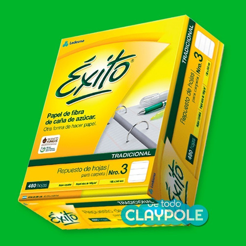 Repuesto De Hojas Nº3 Èxito X 480 Hojas Tradicionales