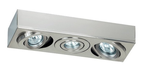 Plafon Techo Platil 3 Luces Gu10 220v Con Led 4w 32cm X 14cm