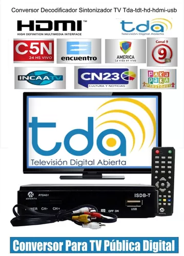 Sintonizador Decodificador Canal Digital de TV Incluye