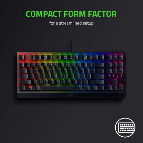 Imagen 5 de 6 de Teclado Gamer Razer Blackwidow V3 Tenkeyless Rgb Green Españ