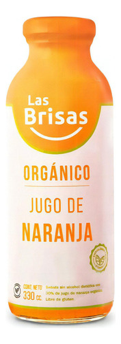 Jugo Orgánico Naranja Las Brisas 330ml Vegano Sin Azúcar