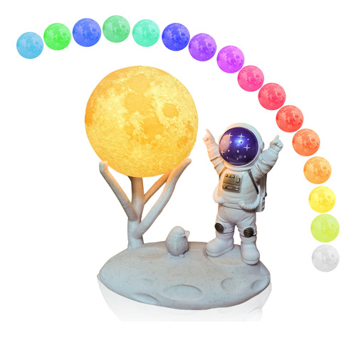 Lámpara Luna Quipzora Para Niños, Control Remoto, 16 Colores