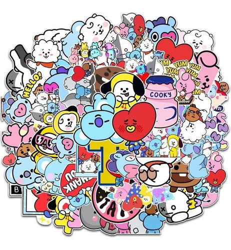 Stickers Bt21 Bts Kpop Boygroup (40 Unidades)