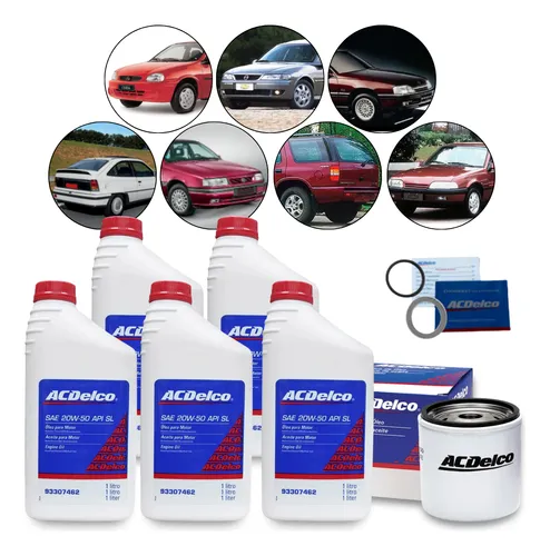 comprar Kit Troca 5 Óleo 20w50 Gm Corsa Monza Kadet Omega Vectra S10