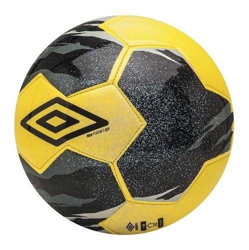 Pelota Futbol Sala Umbro Futsal Liga Vcs Medio Pique N°4 Cke Color Amarillo/Negro/Gris