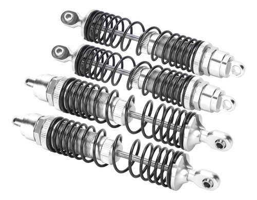 . Amortiguador Metálico Silver Rc Delantero Y Trasero De 4